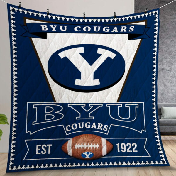 Ncaa Byu Cougars Quilt Gift For Christmas Birthday Thanksgiving Version 1