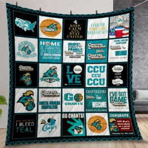 Ncaa Coastal Carolina Chanticleers 2 Quilt Gift For Christmas Birthday Thanksgiving