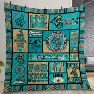 Ncaa Coastal Carolina Chanticleers Quilt Gift For Christmas Birthday Thanksgiving Version 1