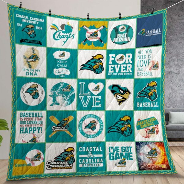 Ncaa Coastal Carolina Chanticleers Quilt Gift For Christmas Birthday Thanksgiving Version 2
