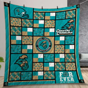 Ncaa Coastal Carolina Chanticleers Quilt Gift For Christmas Birthday Thanksgiving Version 3