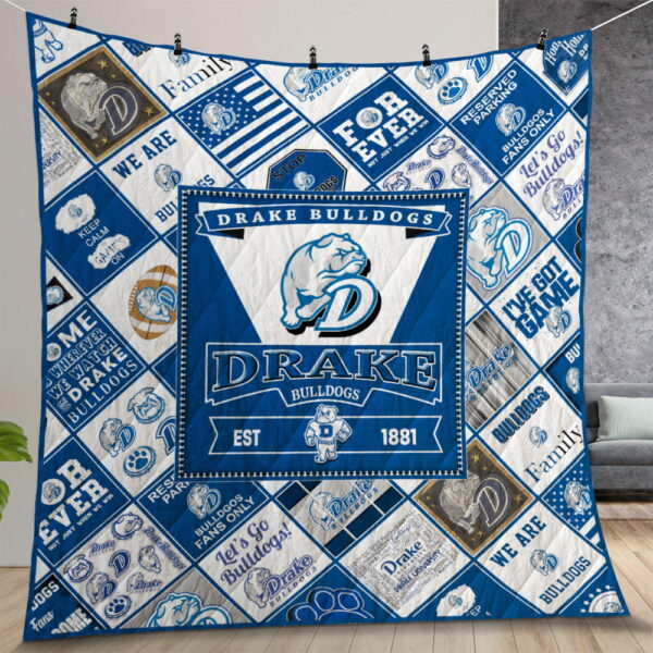 Ncaa Drake Bulldogs Quilt Gift For Christmas Birthday Thanksgiving Version 1