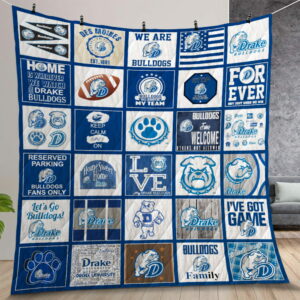 Ncaa Drake Bulldogs Quilt Gift For Christmas Birthday Thanksgiving Version 2