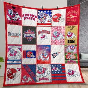 Ncaa Fresno State Bulldogs Quilt Gift For Christmas Birthday Thanksgiving