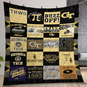 Ncaa Georgia Tech Yellow Jackets Quilt Gift For Christmas Birthday Thanksgiving Version 1