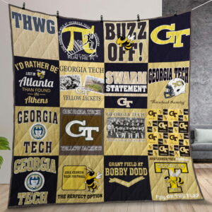 Ncaa Georgia Tech Yellow Jackets Quilt Gift For Christmas Birthday Thanksgiving Version 2