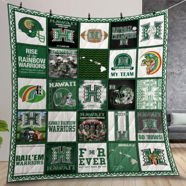 Ncaa Hawaii Warriors Quilt Gift For Christmas Birthday Thanksgiving Version 2