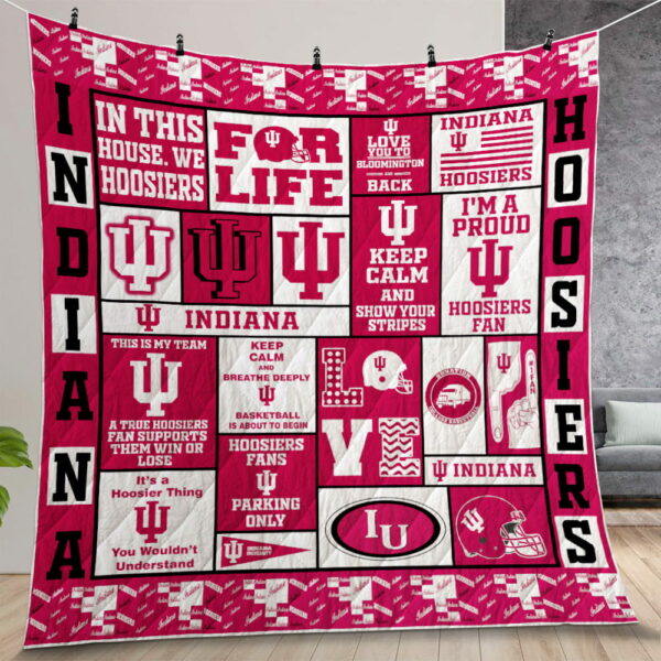 Ncaa Indiana Hoosiers Quilt Gift For Christmas Birthday Thanksgiving Version 2