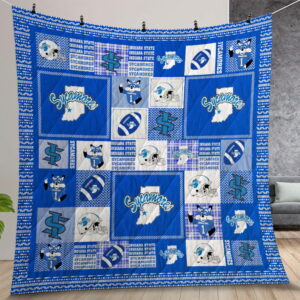 Ncaa Indiana State Sycamores Quilt Gift For Christmas Birthday Thanksgiving Version 1