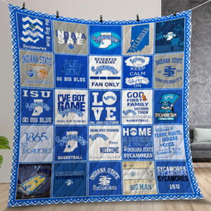 Ncaa Indiana State Sycamores Quilt Gift For Christmas Birthday Thanksgiving Version 2