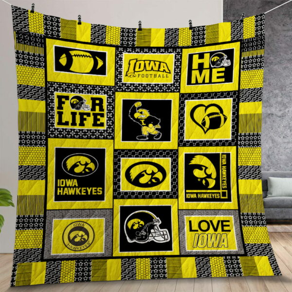 Ncaa Iowa Hawkeyes Quilt Gift For Christmas Birthday Thanksgiving