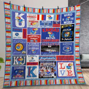 Ncaa Kansas Jayhawks Quilt Gift For Christmas Birthday Thanksgiving Version 2