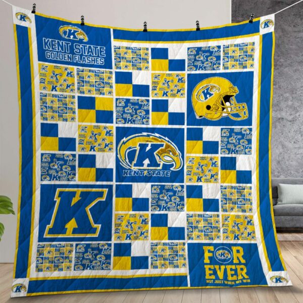 Ncaa Kent State Golden Flashes Quilt Gift For Christmas Birthday Thanksgiving Version 1