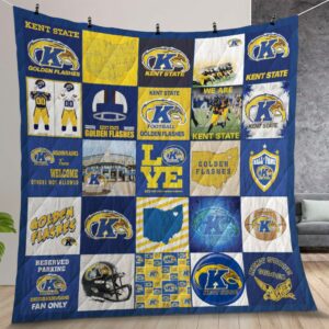 Ncaa Kent State Golden Flashes Quilt Gift For Christmas Birthday Thanksgiving Version 2