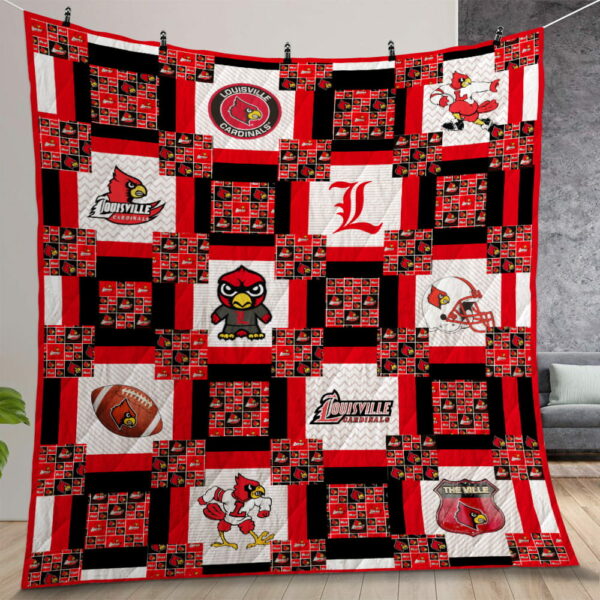 Ncaa Louisville Cardinals Quilt Gift For Christmas Birthday Thanksgiving Version 1