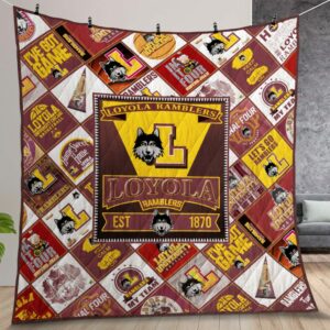 Ncaa Loyola Ramblers Quilt Gift For Christmas Birthday Thanksgiving