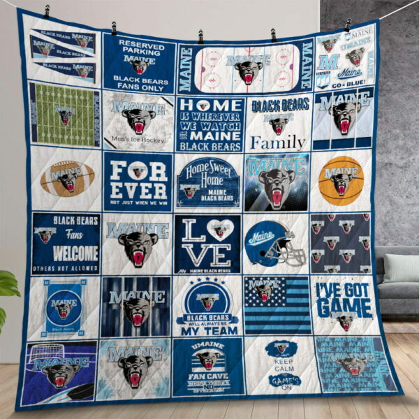 Ncaa Maine Black Bears Quilt Gift For Christmas Birthday Thanksgiving Version 2