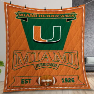 Ncaa Miami Hurricanes Quilt Gift For Christmas Birthday Thanksgiving Version 2