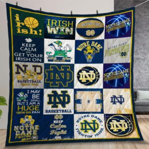 Ncaa Notre Dame Fighting Irish Quilt Gift For Christmas Birthday Thanksgiving Version 1