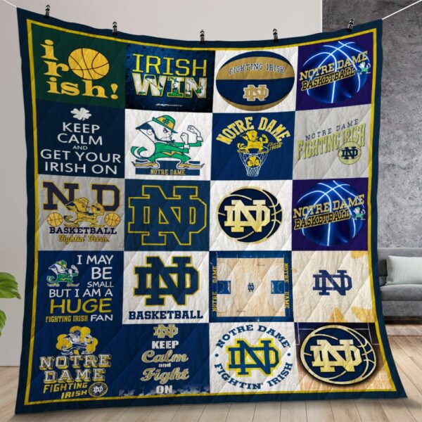 Ncaa Notre Dame Fighting Irish Quilt Gift For Christmas Birthday Thanksgiving Version 1