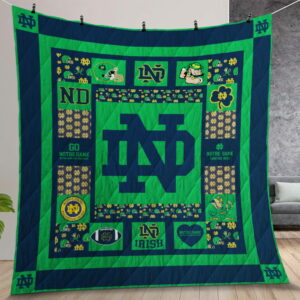 Ncaa Notre Dame Fighting Irish Quilt Gift For Christmas Birthday Thanksgiving Version 2