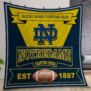 Ncaa Notre Dame Fighting Irish Quilt Gift For Christmas Birthday Thanksgiving Version 3