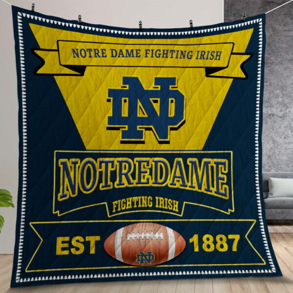 Ncaa Notre Dame Fighting Irish Quilt Gift For Christmas Birthday Thanksgiving Version 3