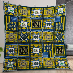 Ncaa Notre Dame Fighting Irish Quilt Gift For Christmas Birthday Thanksgiving Version 4