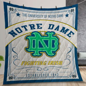 Ncaa Notre Dame Fighting Irish Quilt Gift For Christmas Birthday Thanksgiving Version 7