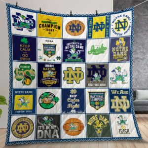 Ncaa Notre Dame Fighting Irish Quilt Gift For Christmas Birthday Thanksgiving Version 8