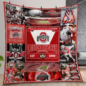 Ncaa Ohio State Buckeyes Quilt Gift For Christmas Birthday Thanksgiving Version 2