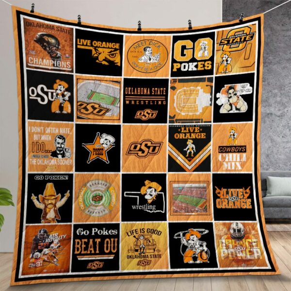 Ncaa Oklahoma State Cowboys Quilt Gift For Christmas Birthday Thanksgiving Version 2