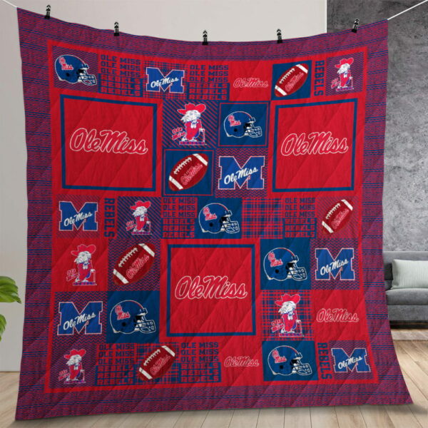 Ncaa Ole Miss Rebels Quilt Gift For Christmas Birthday Thanksgiving Version 7