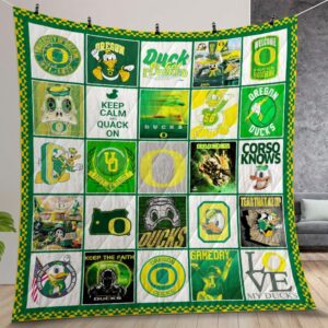 Ncaa Oregon Ducks Quilt Gift For Christmas Birthday Thanksgiving