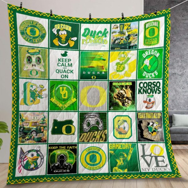 Ncaa Oregon Ducks Quilt Gift For Christmas Birthday Thanksgiving