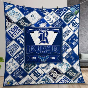 Ncaa Rice Owls Quilt Gift For Christmas Birthday Thanksgiving