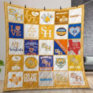 Ncaa Sam Houston State Bearkats Quilt Gift For Christmas Birthday Thanksgiving Version 1