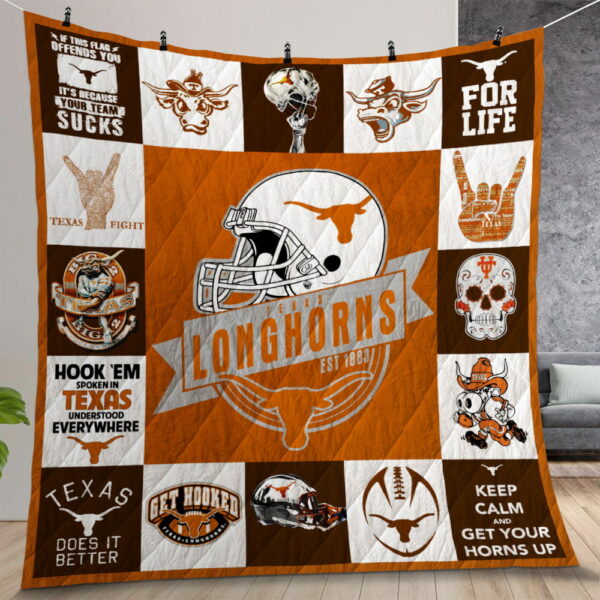 Ncaa Texas Longhorns Quilt Gift For Christmas Birthday Thanksgiving Version 2