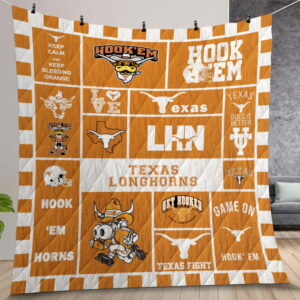 Ncaa Texas Longhorns Quilt Gift For Christmas Birthday Thanksgiving Version 3