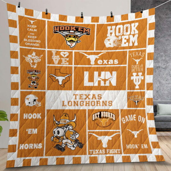 Ncaa Texas Longhorns Quilt Gift For Christmas Birthday Thanksgiving Version 3
