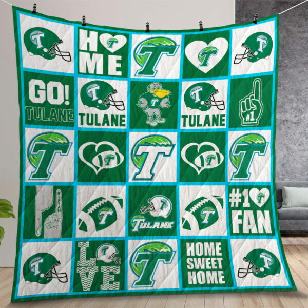 Ncaa Tulane Green Wave Quilt Gift For Christmas Birthday Thanksgiving