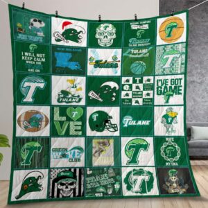 Ncaa Tulane Green Wave Quilt Gift For Christmas Birthday Thanksgiving Version 2