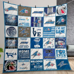 Ncaa Unc Asheville Bulldogs Quilt Gift For Christmas Birthday Thanksgiving
