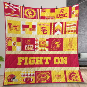 Ncaa Usc Trojans Quilt Gift For Christmas Birthday Thanksgiving