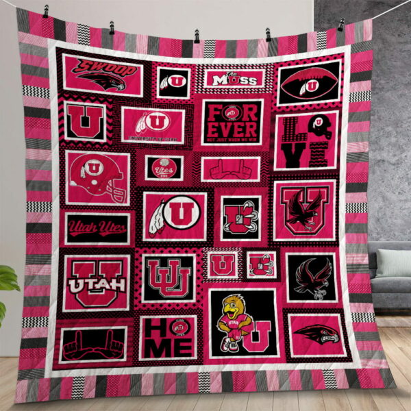 Ncaa Utah Utes Quilt Gift For Christmas Birthday Thanksgiving