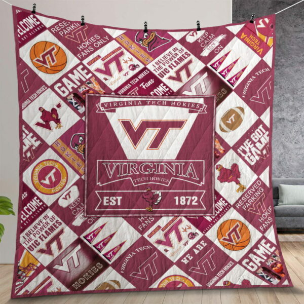 Ncaa Virginia Tech Hokies Quilt Gift For Christmas Birthday Thanksgiving Version 2