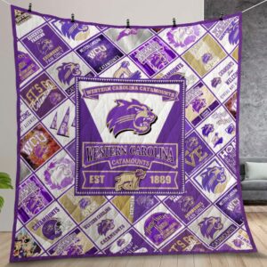 Ncaa Western Carolina Catamounts Quilt Gift For Christmas Birthday Thanksgiving