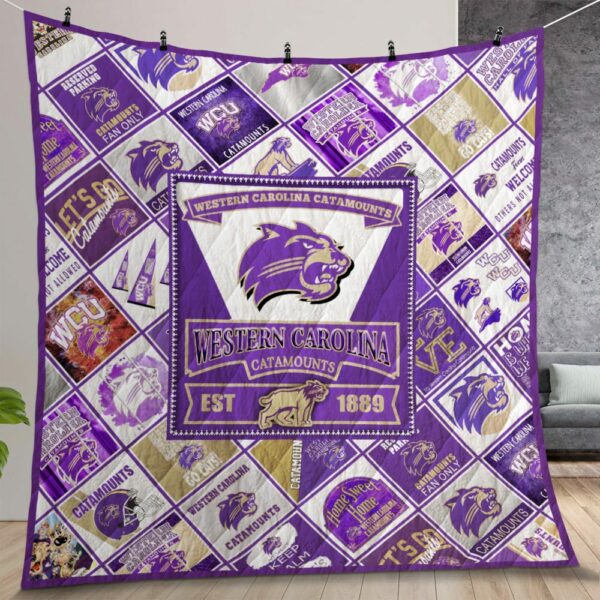 Ncaa Western Carolina Catamounts Quilt Gift For Christmas Birthday Thanksgiving