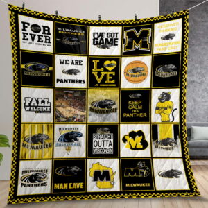 Ncaa Wisconsin Milwaukee Panthers Quilt Gift For Christmas Birthday Thanksgiving