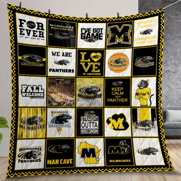 Ncaa Wisconsin Milwaukee Panthers Quilt Gift For Christmas Birthday Thanksgiving